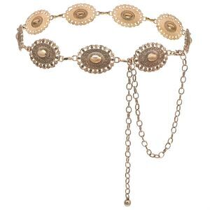 Western Belts For Woman Cowgirl Metal Concho Chain Belts For Dresses Jeans😇